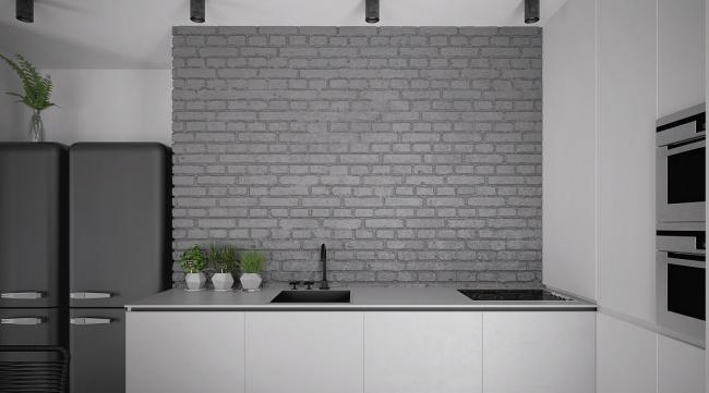厨房贴灰色瓷砖好看吗